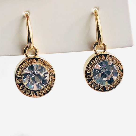 MICHAEL KORS Brilliance Dangle Drop Earrings Gold - Picture 13 of 15